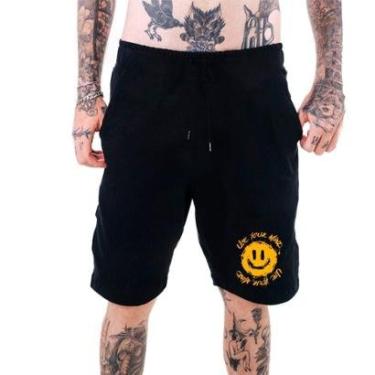 Imagem de Bermuda Moletinho Masculina‎ Smile Use Your Mind Full Abstract-Masculino