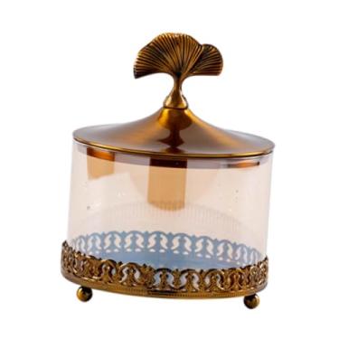 Imagem de WeiLaiKeQi Pote de doces com tampa Pote de vidro para armazenamento Recipiente para biscoitos Pote decorativo Organização para armazenamento de alimentos para