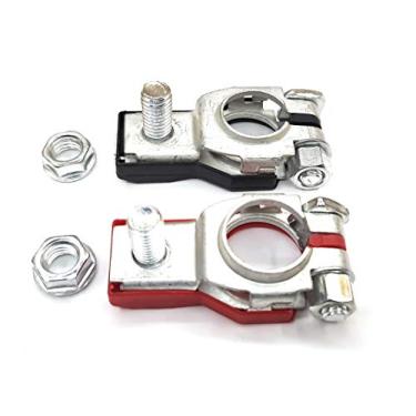 Imagem de Everbuilt Positivo universal (+) negativo (-) terminal de bateria automotiva terminal superior para carros vans, SUV e caminhões, compatível com Toyota 9098205035 9098206022 Nissan 243407F000