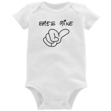 Imagem de Body Bebê She's Mine - Foca na Moda, Branco, P