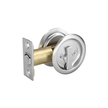 Imagem de Richelieu Hardware Puxador de privacidade para porta com bolso redondo 17RBC42, cromado escovado