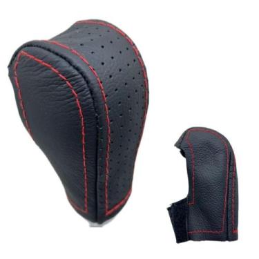 Imagem de Capa couro Manopla de Câmbio Automático e Luva alavanca do Freio Fiat 