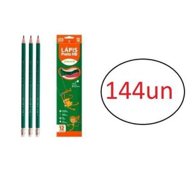 Imagem de Lapis Preto Grafite Hb Sextavado 144 Unidades Leo & Leo - Lynx Produçõ