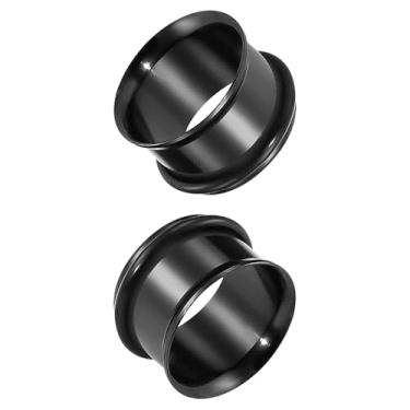 Imagem de XIMAX 2 peças de aço cirúrgico, alargador, alargador, joias, alargador, alargador, anéis de borracha, brincos, lóbulo, anel, túnel, carne, 0g