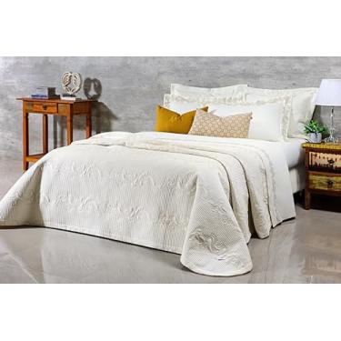 Imagem de Roupa de Cama Casal Ducale - 4 peças - Percal 200 fios - Jogo de Lençol Bordado - Palha - Bernadete Casa