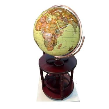 Imagem de Globo Terrestre Base Redonda De Madeira Para Decoração 1,45m de Altura