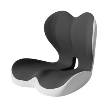 Imagem de Kokiya Tapete ortopédico para cóccix, almofada ergonômica para sentar, almofada de encosto de espuma viscoelástica para funcionários de escritório, suporte, Cinza