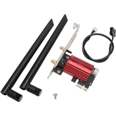 Imagem de Placa de Rede Wireless PCI-E AC1200, Dual Band 2.4g/5ghz C/ bluetooth 