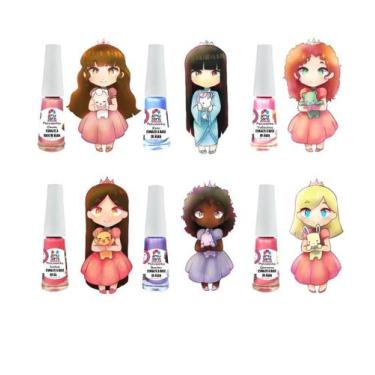 Imagem de Kit C/6 Esmaltes Infantil A Base De Água Amusant Princesas
