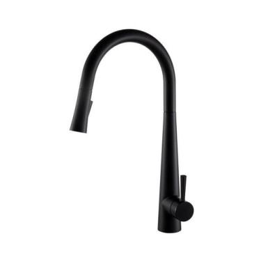 Imagem de Torneira Monocomando Cozinha Gourmet Preto Fosco Ducha Extensível - GR