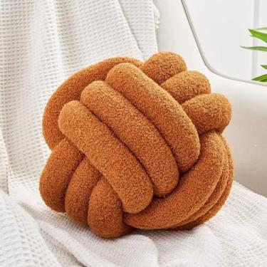 Imagem de Almofada Knot Uvvyui Soft Home Decorativa Redonda Caramel 35cm