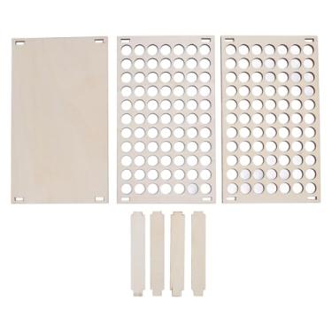 Imagem de Porta -lápis portador de madeira destacável Organizador de desktop de vários buracos para pincéis de canetas ARTISTES PROFISSIONS BOXWOOD 7 PERIFICAÇÕES (Tipo B.)