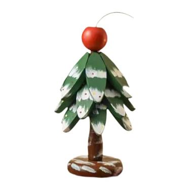 Imagem de Llazsybz Bases de Madeira para Pratos Quentes, Jogos Americanos Resistentes Ao Calor, Bases de Madeira Multifuncionais para árvores de Natal, Maçã, Tamanho real