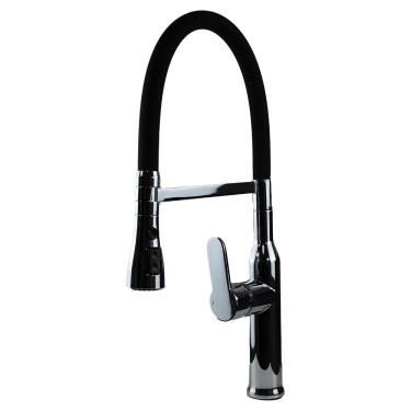 Imagem de Misturador Monocomando Cozinha Bica Móvel com Ducha Duchamp Black Chrome - 00047