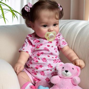 Imagem de Baby Doll JIZHI Lifelike Realistic Newborn 50 cm com caixa de presente