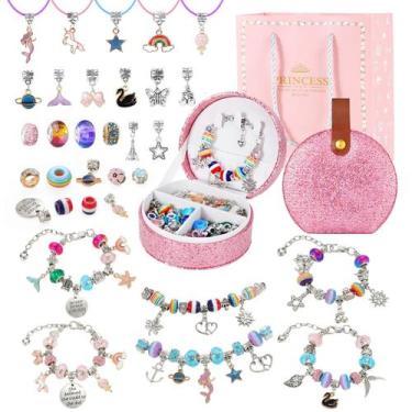 Imagem de Kit de fabricação de pulseiras Emibele Girls com caixa de joias de 5 a