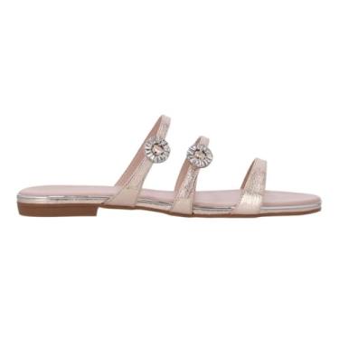 Imagem de Sandália Luz da Lua Rasteira Tiras com Apliques