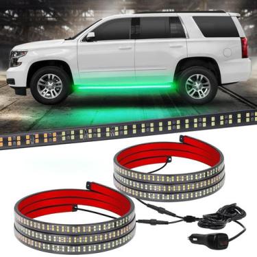 Imagem de Faixa de luzes de emergência XRIDONSEN 2PCS 1,5 m com 720 LEDs verdes