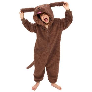 Imagem de Macacão infantil Loiahoer Poodle Dog Brown XS