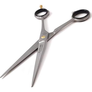 Imagem de Tesoura profissional de corte de cabelo | Tesouras/tesouras de barbeiro - Tesoura de cabelo de aço inoxidável japonesa reforçada com carbono 440c Melhor para cabeleireiro com lâminas muito afiadas