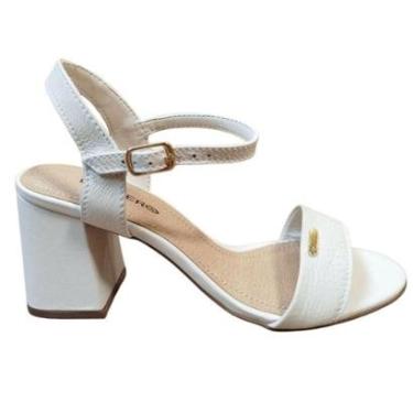 Imagem de Sandália em Couro Salto Bloco Bottero 373705 Off White-Feminino