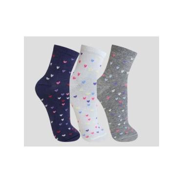 Imagem de Kit/3 Meia Cano Médio Trifil T6005K Feminina Casual Algodão T. 34/39, 