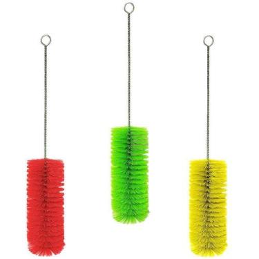 Imagem de Escova Lava Mamadeira / Garrafa De Nylon Cabo Metal 40X7Cm - Bovolin