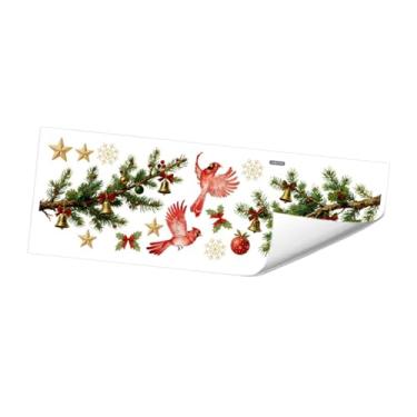Imagem de IEUDNS Adesivo de parede natalino decorativo faça você mesmo, decalque de Natal removível em PVC, adesivo para janela para casas alugadas, restaurantes, Style B