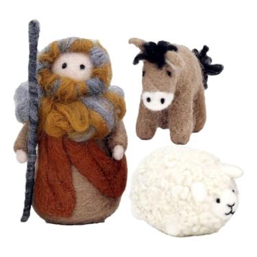 Imagem de Enfeites de feltro de Natal,Enfeites de feltro para árvore de Natal | Kit de confecção de figuras de feltro para decoração de pingente,Decorações requintadas para árvores de Natal, suprimentos de arte