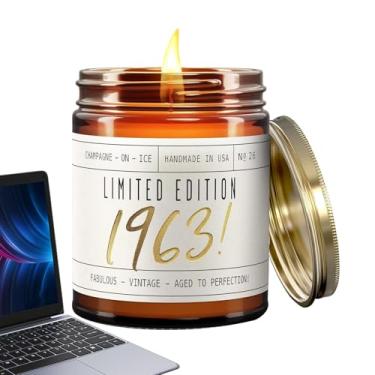 Imagem de Vela de aniversário para mulheres, vela de terapia | Vela de outono com de inverno Velas perfumadas para casa de 9 onças - Vela de feliz aniversário com 40 horas de queima, decoração de casa para mamã