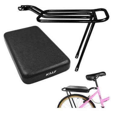Imagem de Bagageiro Garupa Com Almofada Assento Para Bicicleta Mtb - Açomax (Bag