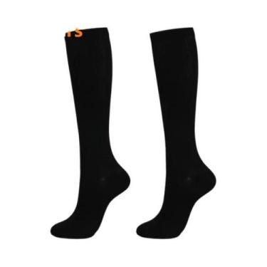Imagem de Meias De Compressão Masculinas Até O Joelho 2 Pares Circulação Sanguín