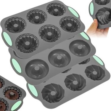 Imagem de 3 moldes de guirlanda de gelo, molde de guirlanda de silicone multiuso com 6 furos, molde de gelo de guirlanda de Natal, bandejas de silicone para sabonete artesanal de chocolate em forma de coquetel