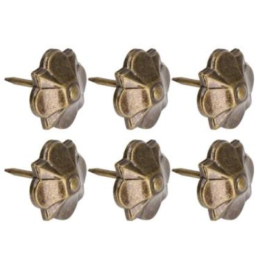 Imagem de aqxreight 20 Peças sofá Bolha Prego Vintage Engrossar Padrão de Trevo de 4 Folhas Fixadores Decorativos 20 X 22mm Produção Feita Decoração Alta Excelente Caixa Redonda sofá Roupas Fixas de Madeira