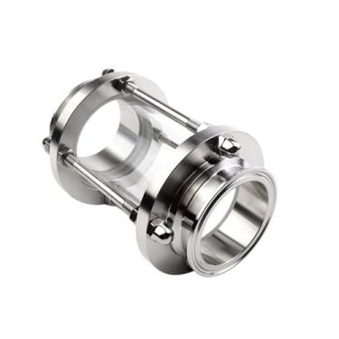 Imagem de 3/10.2 cm 2.5 cm 1-1/10.2 cm 3.8 cm 5.1 cm 7.6 cm Tri Clamp Flow Sight Glass Dioptria Fit Pipe 304 Encaixe (51 mm x Virola 64)