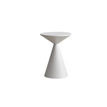 Imagem de Mesa central redonda mesa lateral quarto mesa de cabeceira sala de estar sofá pequena mesa de centro mesa de canto de metal criativo mesa de quarto (branca)