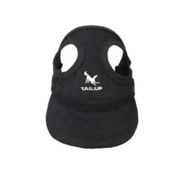 Imagem de Boné de beisebol para animais de estimação de viagem, leve, preto, M