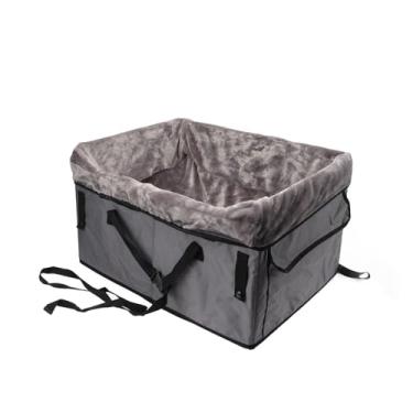 Imagem de Generic Assento de Carro para Cachorro, Forro de Pelúcia Removível e Dobrável, Cama de Viagem para Cães Pequenos Com Cinto de Segurança, Maior Segurança para Cães Ansiosos, Ajuste Universal (M)