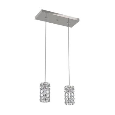 Imagem de Pendente De Cristal 30X12Cm Passa Prato Mesa