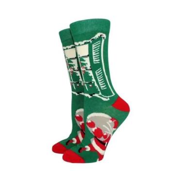 Imagem de Meias De Natal De Algodão Longas Para Mulheres E Homens, Estilo Casual