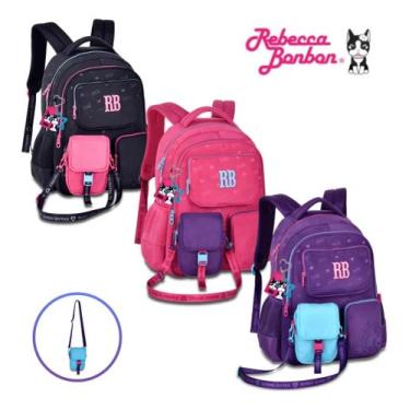 Imagem de Mochila Costas Rebecca Bonbon com bolsinho ref: 26223 - CLIO, Preto
