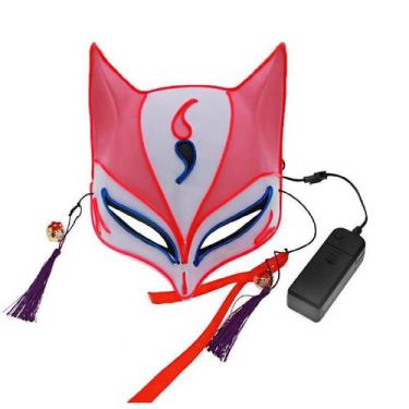 Imagem de Máscara de Halloween El Fox Glowing PVC para fantasia de carnaval - yi