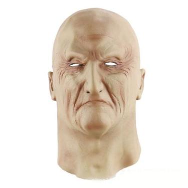 Imagem de Máscara de látex para homem careca, capa facial completa, fantasia de 
