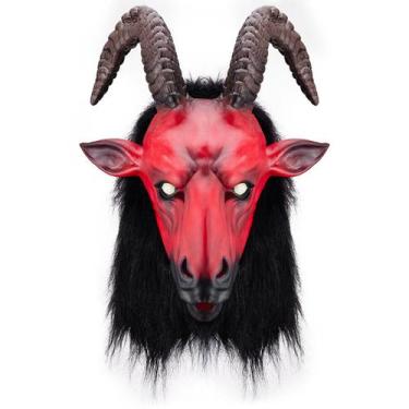 Imagem de Fantasia de Halloween de rosto inteiro com máscara simulada de látex d