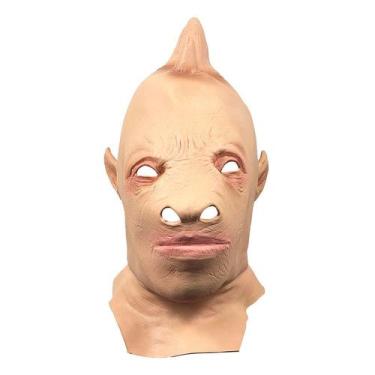 Imagem de Máscara de látex, capa suspensa, chifre único, besta, capuz, Halloween