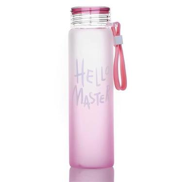 Imagem de Garrafa Água Academia Fitness Degrade 500ml Hello Master, Rosa