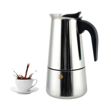 Imagem de Cafeteira Italiana Em Aço Inox Premium Prepara Até 6 Xícaras