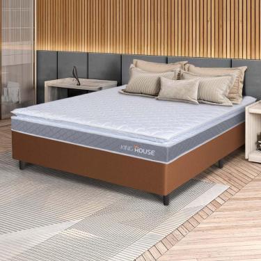 Imagem de Cama Box Durban Espuma D28 Casal 138x188 Marrom King House