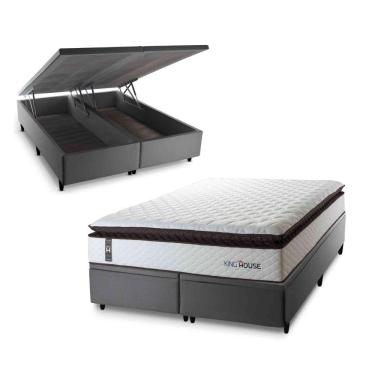 Imagem de Cama Box Baú San Diego Espuma D33 193x203 Branco King House