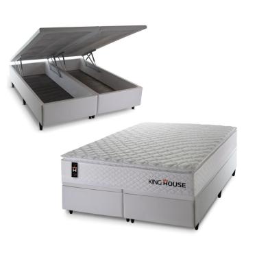 Imagem de Cama Box Baú New Moon C/ Molas Ensacadas 193x203 King House